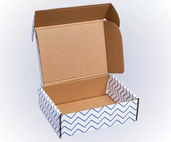 white corrugated boxes