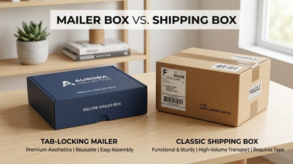 Mailer vs Shipping Boxes