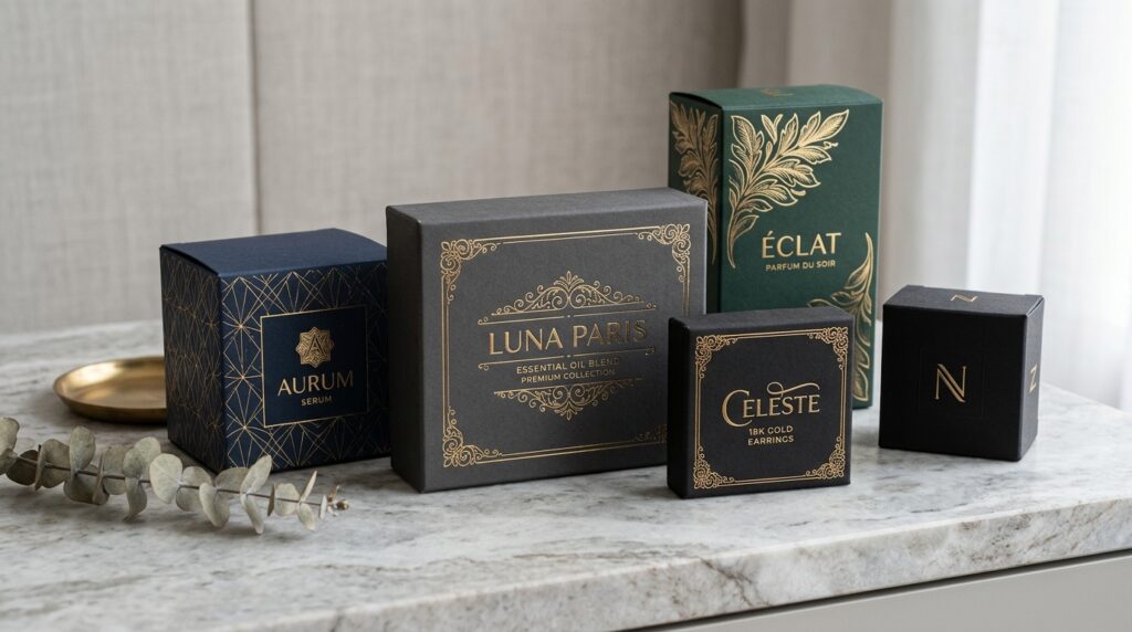 gold foil stamping on boxes